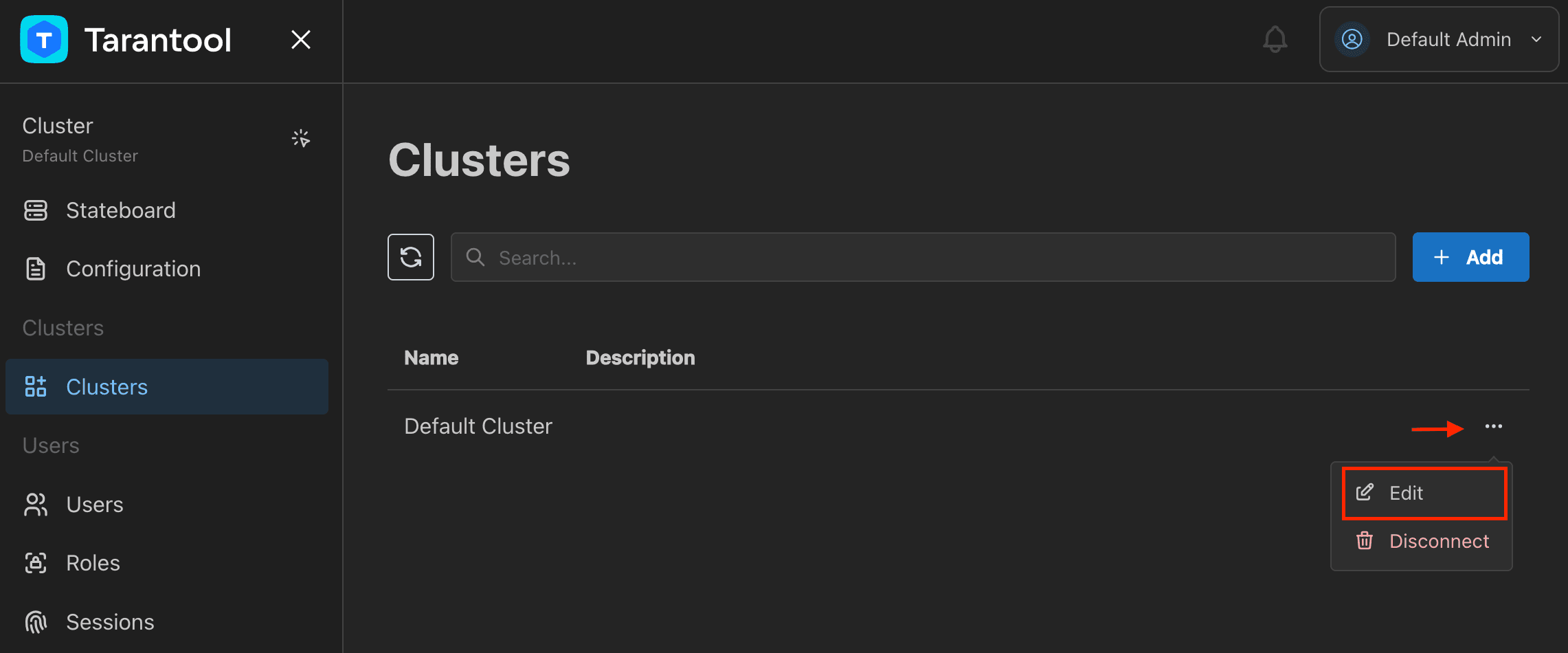 TCM edit cluster