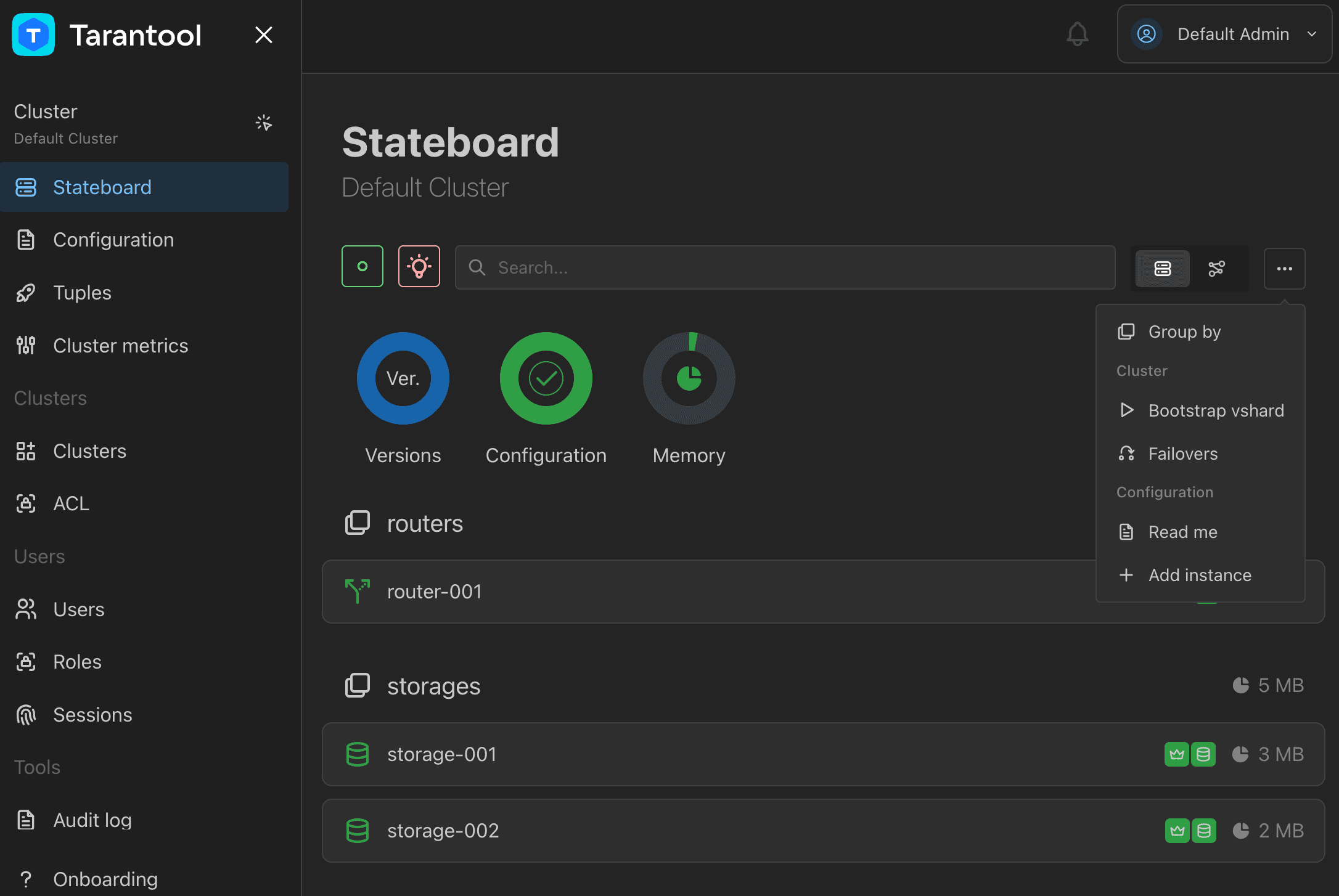 TCM stateboard