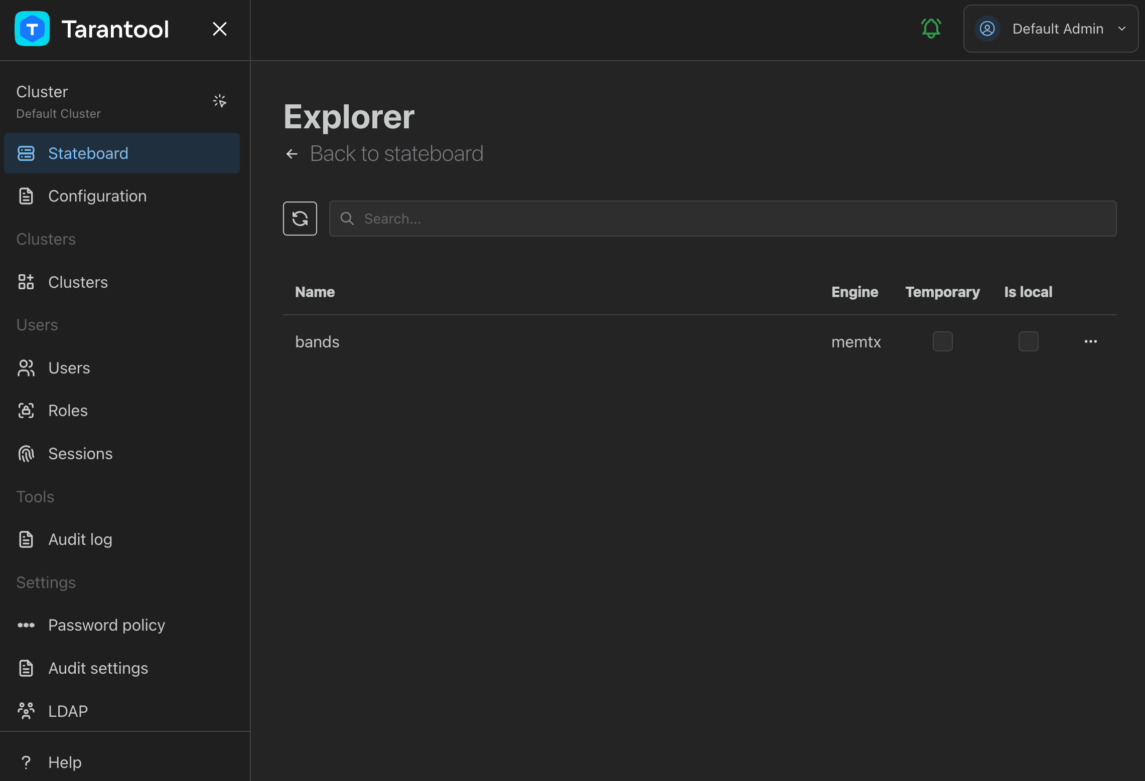 TCM Explorer: spaces