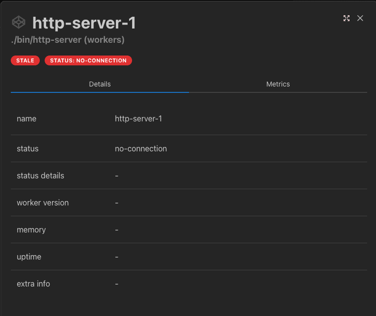 Обработчик со статусом no-connection